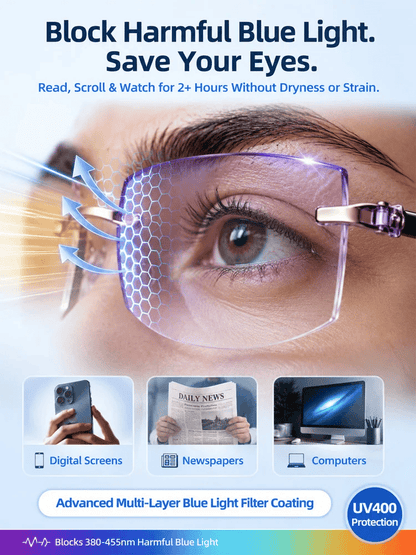Tailorapaw® Smart Zoom Diamond-Cut Reading Glasses