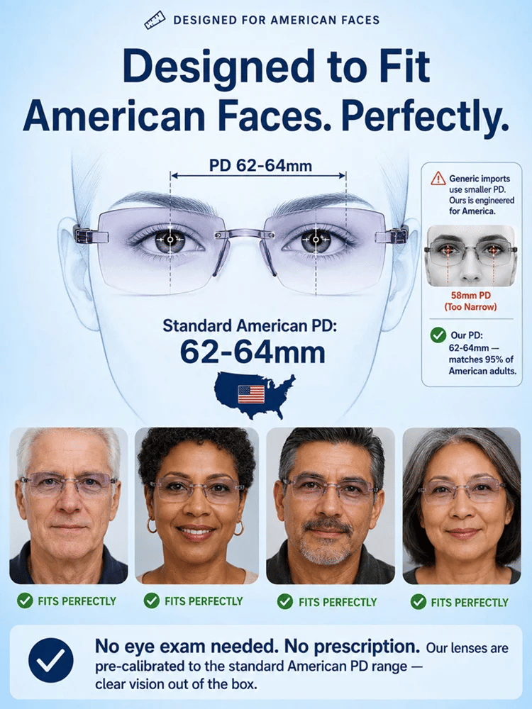 Tailorapaw® Smart Zoom Diamond-Cut Reading Glasses