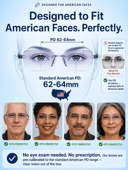 Tailorapaw® Smart Zoom Diamond-Cut Reading Glasses