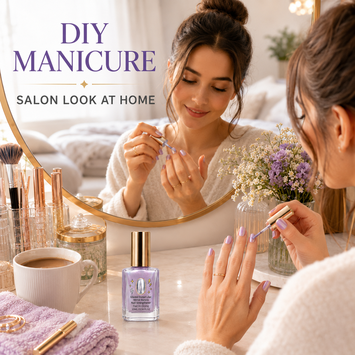 Tailorapaw® Lilac Glossy Mirror Nail Strengthener