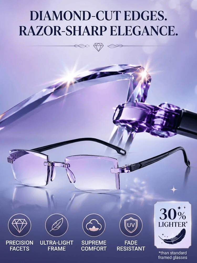 Tailorapaw® Smart Zoom Diamond-Cut Reading Glasses