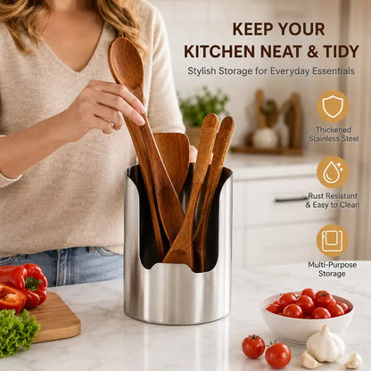 Tailorapaw® Thickened Stainless Steel Utensil Organizer, Rust Resistant Easy to Clean