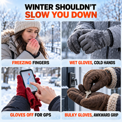 Tailorapaw® Thermal Winter Gloves for Men & Women – Windproof, Touchscreen & Non-Slip Grip for Cycling and Outdoor Activities