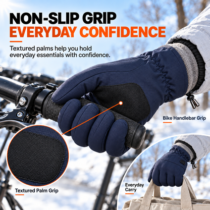 Tailorapaw® Thermal Winter Gloves for Men & Women – Windproof, Touchscreen & Non-Slip Grip for Cycling and Outdoor Activities