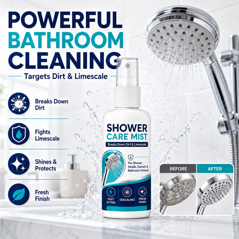 Tailorapaw® Shower Limescale Remover Spray – Tackle Hard Water Buildup