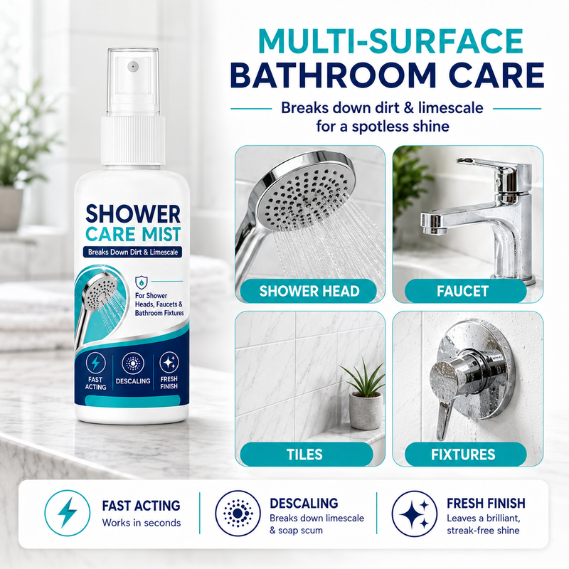 Tailorapaw® Shower Limescale Remover Spray – Tackle Hard Water Buildup