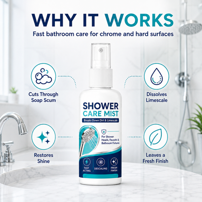 Tailorapaw® Shower Limescale Remover Spray – Tackle Hard Water Buildup