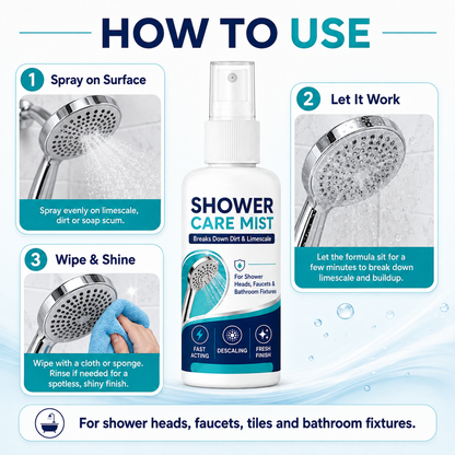 Tailorapaw® Shower Limescale Remover Spray – Tackle Hard Water Buildup