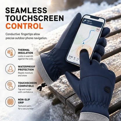 Tailorapaw® Thermal Winter Gloves for Men & Women – Windproof, Touchscreen & Non-Slip Grip for Cycling and Outdoor Activities