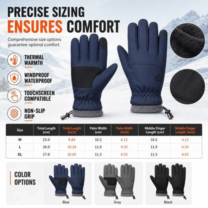 Tailorapaw® Thermal Winter Gloves for Men & Women – Windproof, Touchscreen & Non-Slip Grip for Cycling and Outdoor Activities